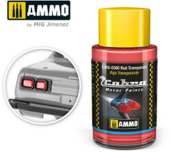 AMMO by MIG Jimenez AMMO COBRA MOTOR Red Transparent Acrylic Paint 30 ml (A. MIG-0360)