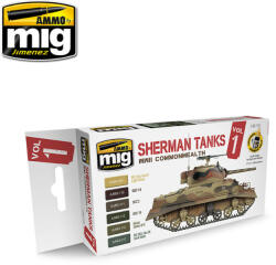 AMMO by MIG Jimenez AMMO Sherman Tanks Vol. 1 6 x 17 ml (WWII Commonwealth) 6 x 17 ml (A. MIG-7169)