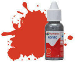 Humbrol Acrylic Paint No 174 Signal Red - Satin, Dropper Bottle 14 ml (DB0174)