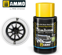 AMMO by MIG Jimenez AMMO COBRA MOTOR Black Gloss Primer Acrylic Paint 30 ml (A. MIG-0342)