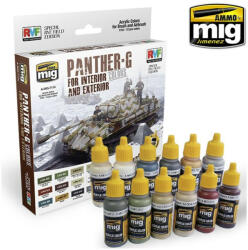 AMMO by MIG Jimenez AMMO Panther-G Colors for Interior and Exterior 6 x 17 ml (Special RYEFIELD Edition) 6 x 17 ml (A. MIG-7174)
