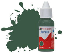Humbrol Acrylic Paint No. 116 US Dark Green Matt, Dropper Bottle 14 ml (DB0116)
