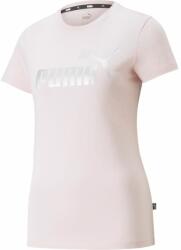 PUMA ESS+ Metallic Logo Tee , Roz , S