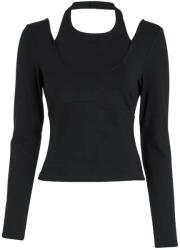 Calvin Klein Bluză Double Layer Milano Long Sleev J20J221416 BEH ck black (J20J221416 BEH ck black)