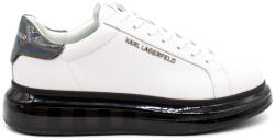 Karl Lagerfeld M Sneakers Lo Lace Lthr KL52625 010-white lthr w/black (KL52625 010-white lthr w/black)