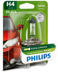 Philips Bec Far H4 60 55W 12V Longer Life Ecovision Philips (12342LLECOB1)