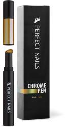 Perfect Nails Chrome Pen - Krómpor Körömdíszítő Toll - Holo Arany - vensz