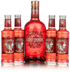  Red Door gin + 4 db J. Gasco Prémium Cseresznyés tonic DRS (0, 7L + 4x0, 2L / 45%)