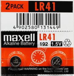 Maxell Baterie microalcalina buton LR41 /AG3/ 10 buc. /pachet pret pentru 1 buc. MAXELL (ML-BA-LR41) Baterii de unica folosinta