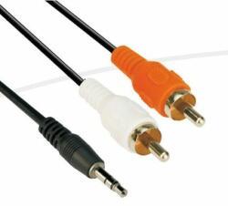 VCOM Cablu audio VCom 3, 5 mm stereo M / 2x RCA M - CV212-10m (CV212-10m)