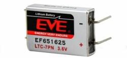 EVE Baterie litiu clorura de tionil LTC-7PN EP651625 industrial 3.6V 750mAh EVE BATERIE (EVE-BL-EP651625-LTC-7PN) Baterii de unica folosinta