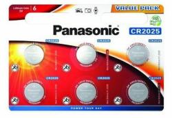 Panasonic Baterie buton litiu PANASONIC CR2025, 3V, 6 buc. intr-un blister /pret pentru 6 buc. / (PAN-BL-CR2025-6PK)