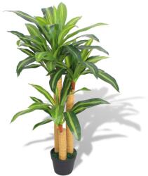 vidaXL Plantă Dracena artificială cu ghiveci, 100 cm, verde (244451)