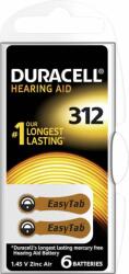 Duracell Baterie zinc aer DURACELL ZA312 6 buc. butoane pentru aparate auditive intr-un blister (DUR-BZ-ZA312)