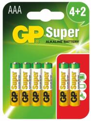 GP Batteries Baterie alcalina GP SUPER LR03 AAA / 4+2 buc. intr-un pachet de 1, 5 V (GP-BA-24A-U6)