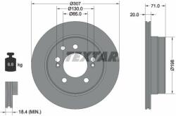 TEXTAR Disc frana TEXTAR PRO 92338503 (92338503)