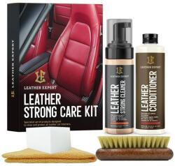Leather Expert Kit curatare si ingrijire tapiterie auto, Leather Expert Strong Care Kit 2x250ml