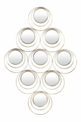 Art-Pol Kerek 9 részes fali tükör montázs aranyozott fém keretben 108x72x3cm (141171)