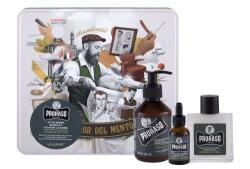 PRORASO Cypress & Vetyver Beard Wash set cadou șampon pentru barbă 200 ml + balsam pentru barbă 100 ml + ulei pentru barbă 30 ml + cutie de staniu M