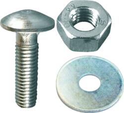 JKH Kapupántcsavar 6x50mm, 4db-os + Anya + Fakötésű Alátét, Inox