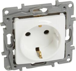 Legrand Niloé 2p+f Csatlakozóaljzat Gyermekvédelemmel, Csavaros Fehér *kap*