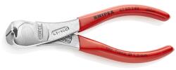 KNIPEX 67 03 140 Erőkímélő homlokcsípőfogók műanyaggal bevonva krómozott 145 mm (67 03 140)