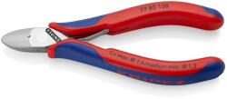 KNIPEX 77 82 130 Elektronikai oldalcsípőfogók többkomponensű burkolattal 130 mm (77 82 130)