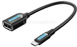 Vention micro USB-B 2.0/M -> USB-A/F, 0, 15m, OTG PVC kábel (fekete) (CCUBB) (CCUBB)