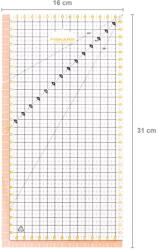 Fiskars patchwork vonalzó 15x30 cm - 1066361 (1066361)