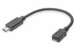 ASSMANN USB Type-C Adapter Cable, Type-C to micro B (AK-300316-001-S)