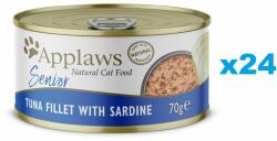 Applaws Cat Senior Tuna Fillet with Sardine in Jelly Hrana umeda pisica senior, cu tn si sardine in aspic 24x70 g