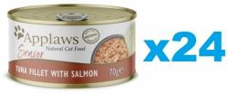 Applaws Cat Senior Tuna with Salmon in Jelly Set conserve pisica senior, cu ton si somon 24x70g