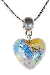 Lampglas Elegáns Romantic Heart nyaklánc Lampglas gyönggyel, tiszta ezüst NLH6 - vivantis