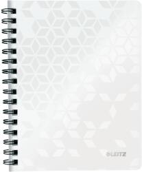 Leitz "Wow" Spirálfüzet, A5, vonalas, 80 lap, Fehér (LZ46390001)