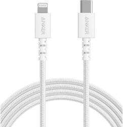 Anker PowerLine Select+ USB-C Lightning Apple MFi 0.9m, Alb (A8617G21)