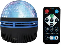 YWX LED projektor, YWX, Water Waves, Bluetooth, időzítő, távirányító, csúszásgátló talp, 8, 7x7, 8 cm, PVC, fekete (82-FWDSBW)