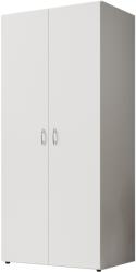 Pol-Power Base 2 gardróbszekrény, 2 ajtó, 81x177x52 cm, forgácslap, fehér