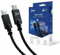 3MK Cablu Hyper USB-C/USB-C 4K 60Hz cablu alb 1m 100W (3MK464550)