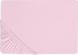 Beliani Cearşaf de îmbrăcăminte din Bumbac Beliani 180 x 200 cm Roz JANBU Lumarko! (361746 Bel) Lenjerie de pat