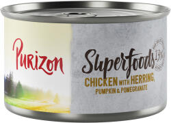 Purizon Purizon Pachet economic Superfoods 24 x 140 g - Pui cu hering, dovleac și rodie