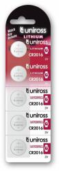 Uniross CR2016 3V lítium gombelem, 5 db/bliszter (U5CR2016)