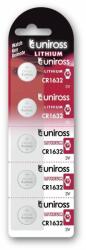 Uniross CR1632 3V lítium gombelem, 5 db/bliszter (U5CR1632)