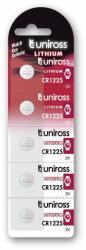 Uniross CR1225 3V lítium gombelem, 5 db/bliszter (U5CR1225)
