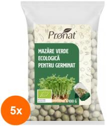 Pronat Foil Pack Set 5 x Mazare Verde BIO pentru Germinat, 100 g, Pronat