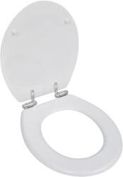 vidaXL lassan csukódó egyszerű tervezésű fehér MDF WC-ülőke (140798) - vidaxl