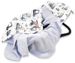 MimiNu by Kieczmerski MimiNu, Masini Albastre, sac de dormit pentru scaun auto, jersey, 90x90 cm
