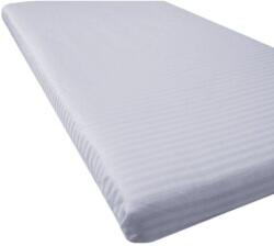  Cearceaf pat cu elastic 160x200cm Damasc Bumbac dunga 1 cm (DCPE160-1cm) Lenjerie de pat