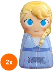 Air Val Set 2 x Gel de Dus si Sampon Frozen II Elsa, cu Figurina 1D, 400 ml (ROC-2xAIRVAL00120)