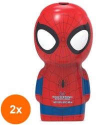 Air Val Set 2 x Gel de Dus si Sampon 2in1 Figurina 2D Spiderman, 350 ml (ROC-2xAIRVAL00033)