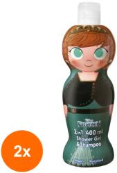 Air Val Set 2 x Gel de Dus si Sampon Frozen II Ana, cu Figurina 1D, 400 ml (ROC-2xAIRVAL00104)